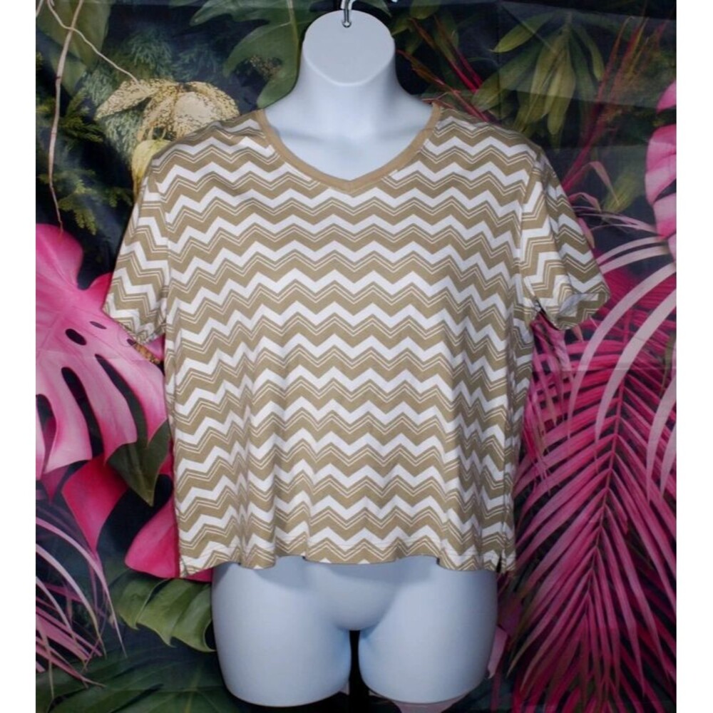 Kim Rogers XL chevron print short sleeve